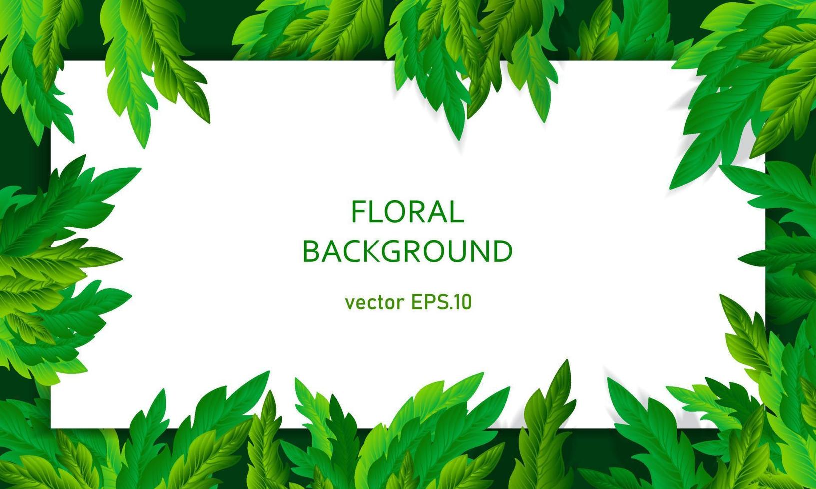 floral tropical leaves vector nature background