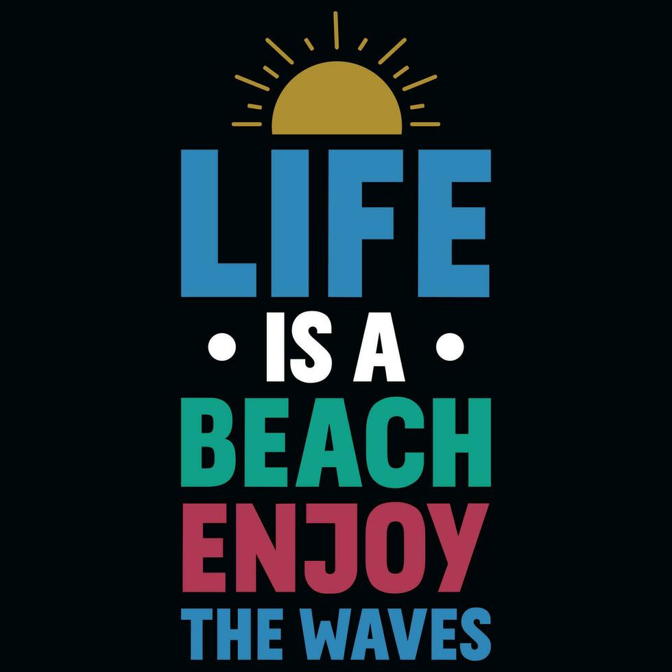 Summer surfing beach river typographic graphics tshirt design vector
