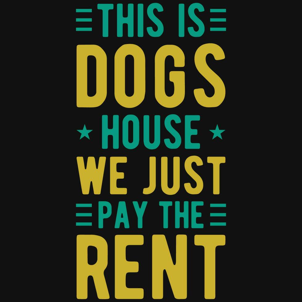 Dogs typography tshirt design vector