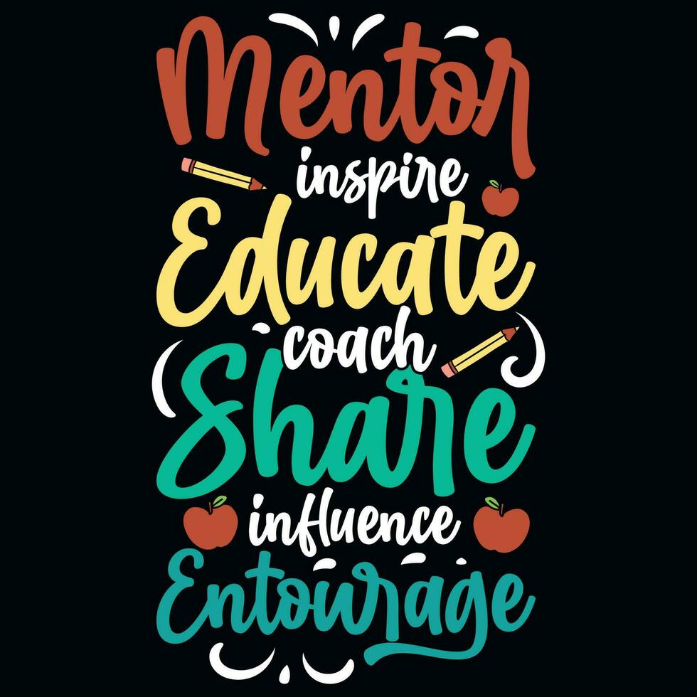 Elementary school educational teaching typography tshirt design vector