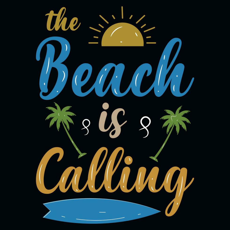 Summer surfing beach river typographic graphics tshirt design vector