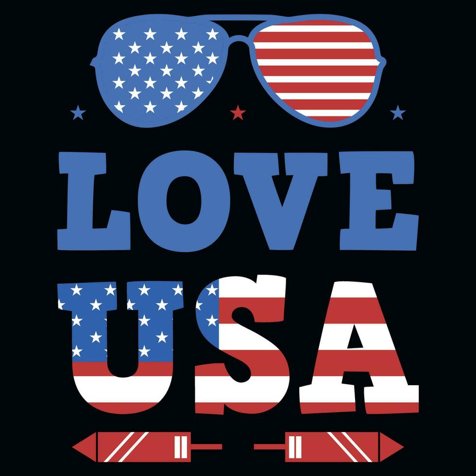 4th of july American independent memorial day typographic tshirt design vector