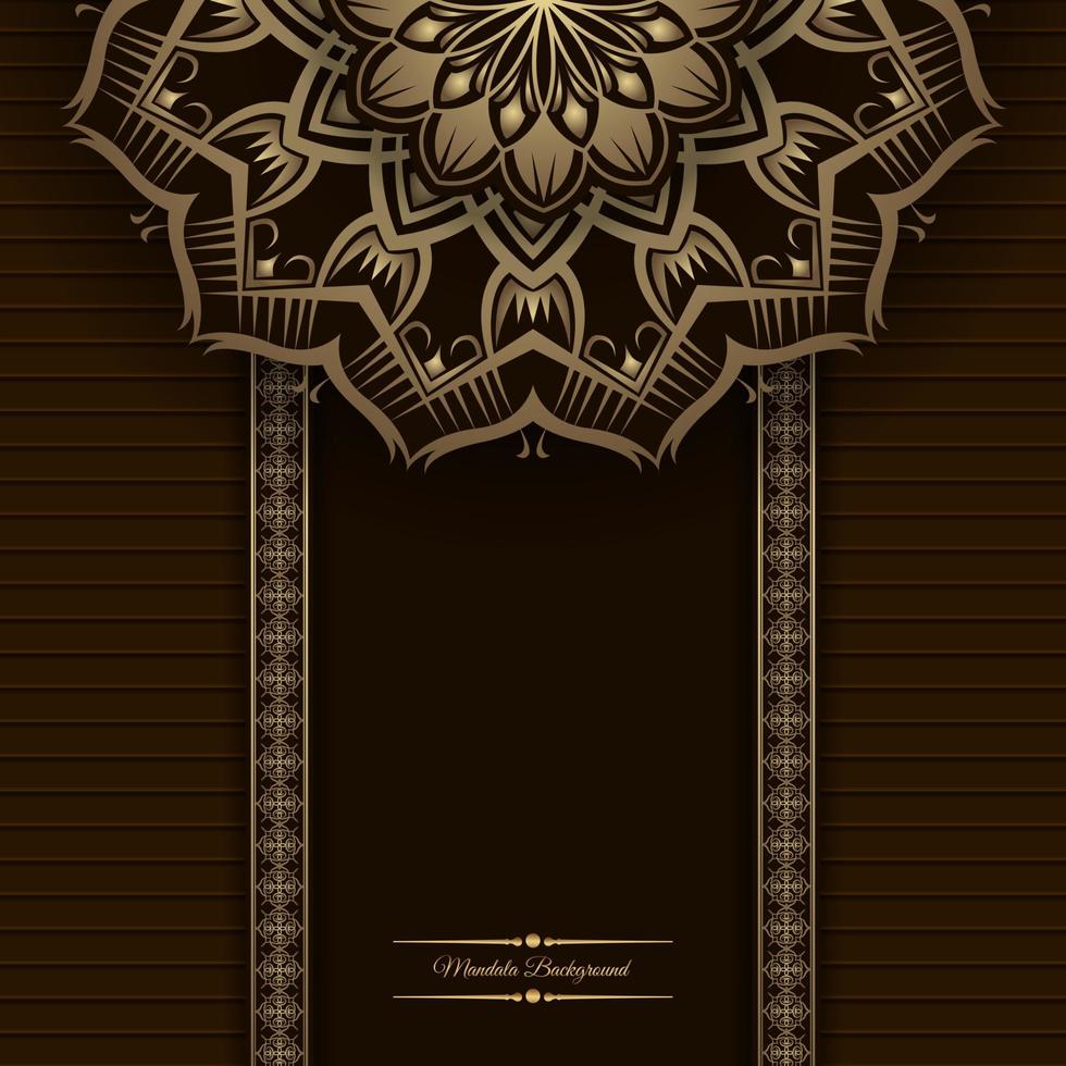 brown background, with gold mandala decoration 21930669 Vector Art at
