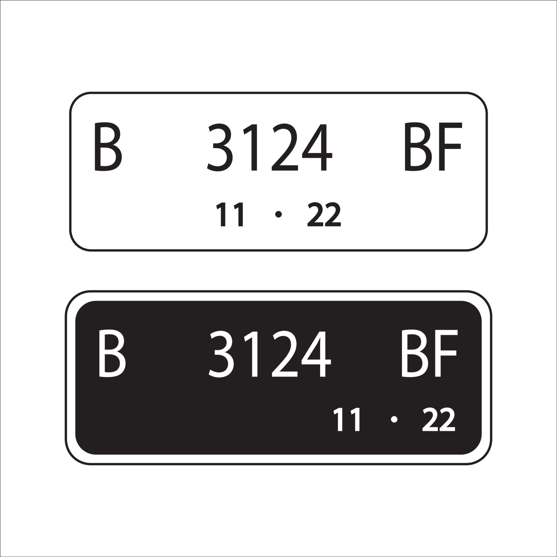 number plate icon logo vector design 21931121 Vector Art at Vecteezy