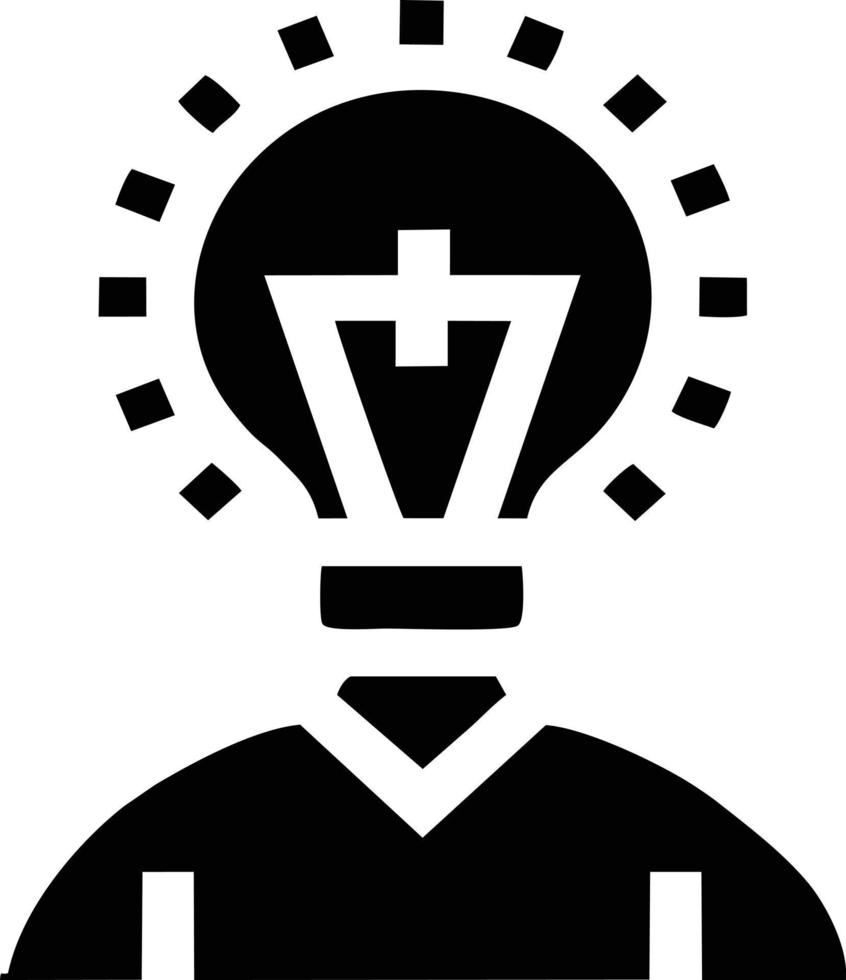 Idea solution icon symbol vector image. Illustration of the creative innovation concept design. EPS 10