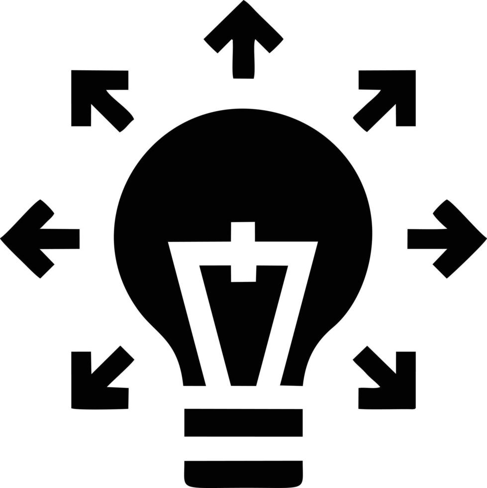 Idea solution icon symbol vector image. Illustration of the creative innovation concept design. EPS 10