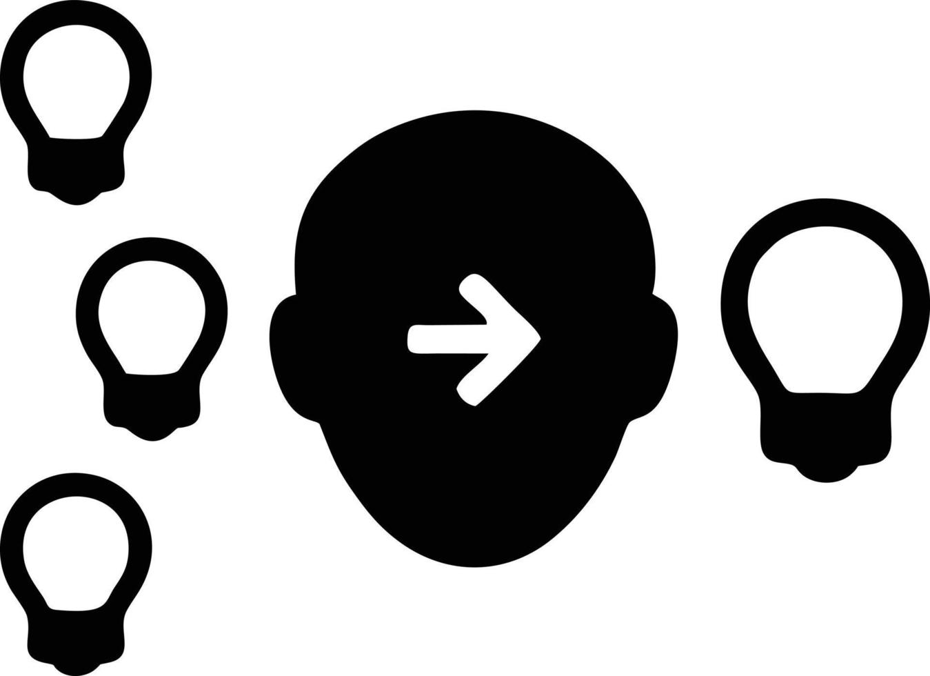 Idea solution icon symbol vector image. Illustration of the creative innovation concept design. EPS 10