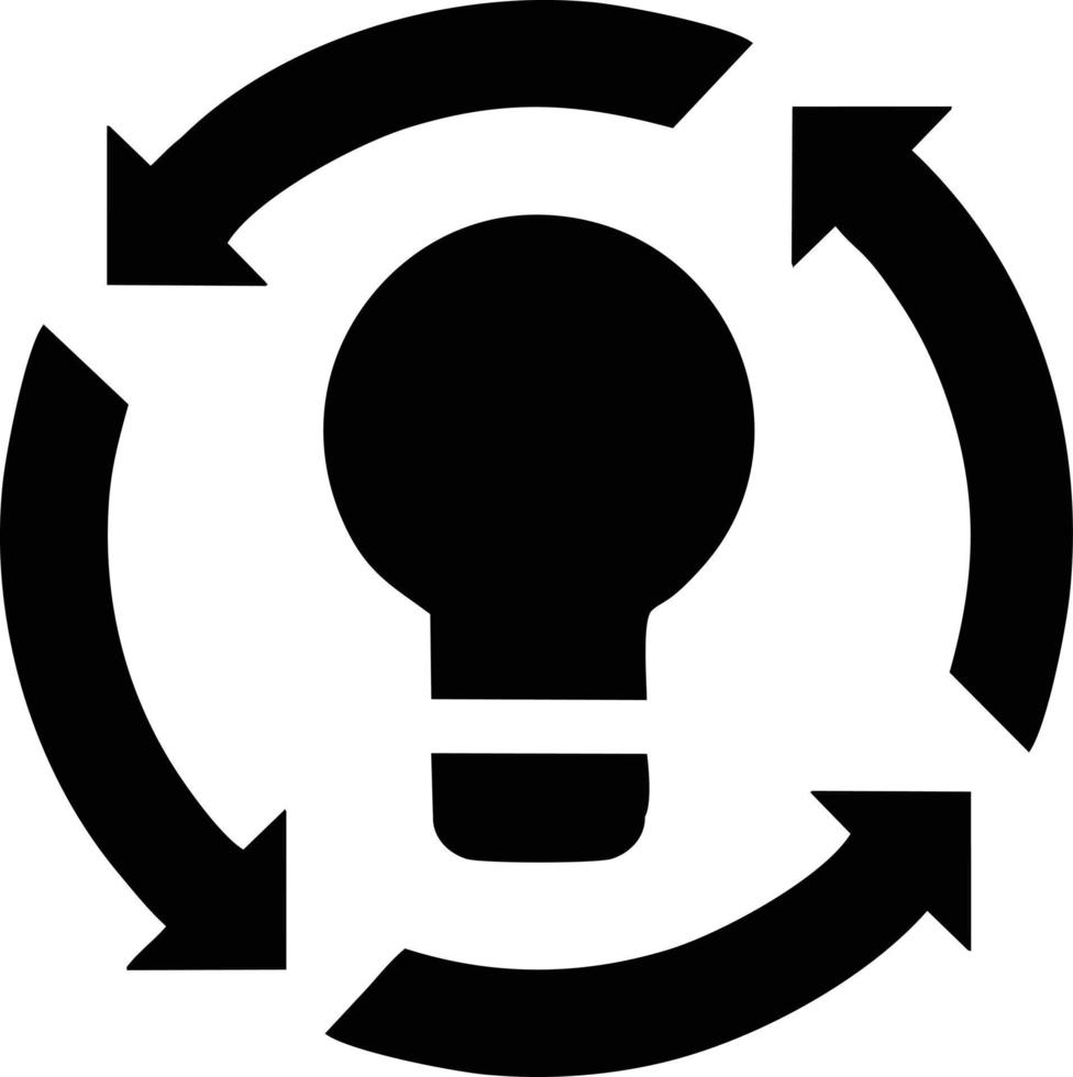 Idea solution icon symbol vector image. Illustration of the creative innovation concept design. EPS 10