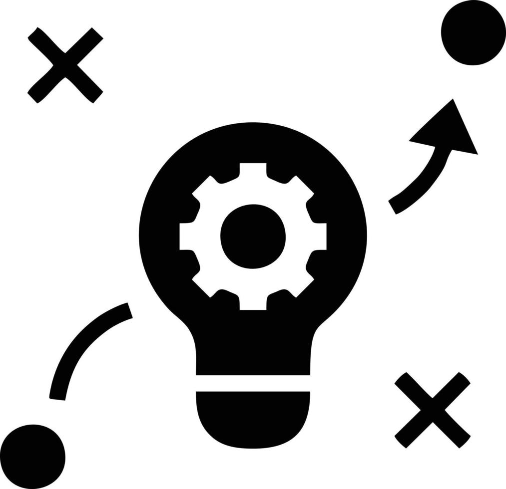 Idea solution icon symbol vector image. Illustration of the creative innovation concept design. EPS 10