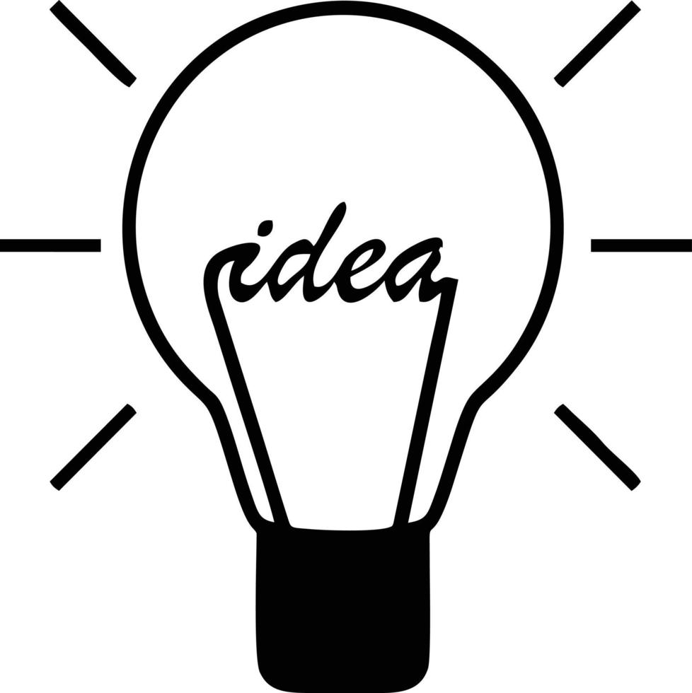 Idea solution icon symbol vector image. Illustration of the creative innovation concept design. EPS 10