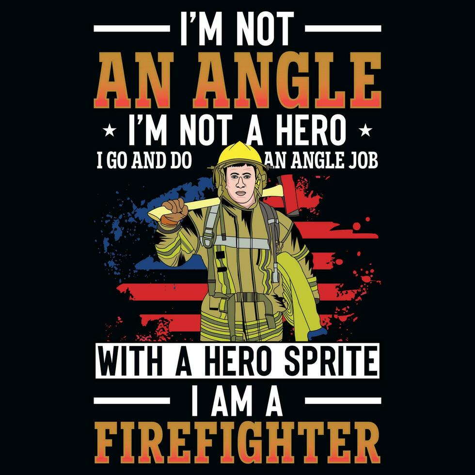 Firefighter graphics tshirt design vector