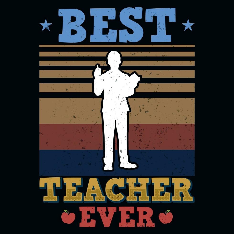 Elementary school educational teacher's typographic tshirt design vector
