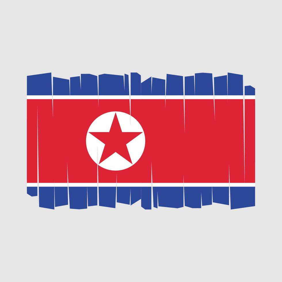 North Korea Flag Vector