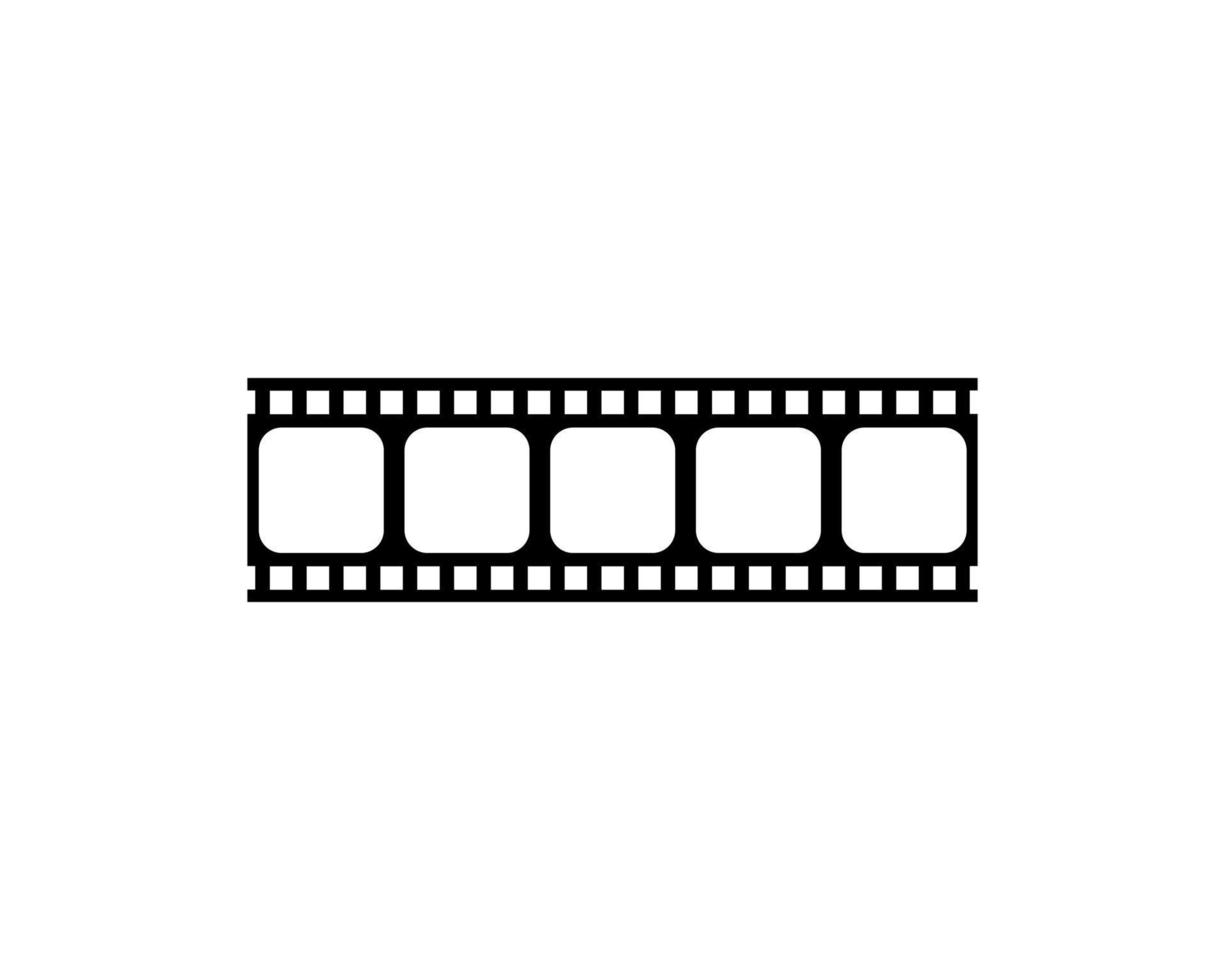 Silhouette of the Filmstrip for Art Illustration, Movie Poster, Apps, Website, Pictogram or Graphic Design Element. Vector Illustration