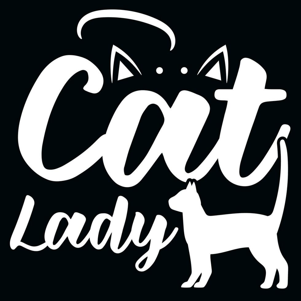 Cats cat mom crazy cats typographic tshirt design vector