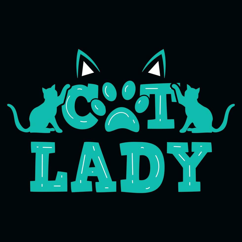 Cats cat mom crazy cats typographic tshirt design vector
