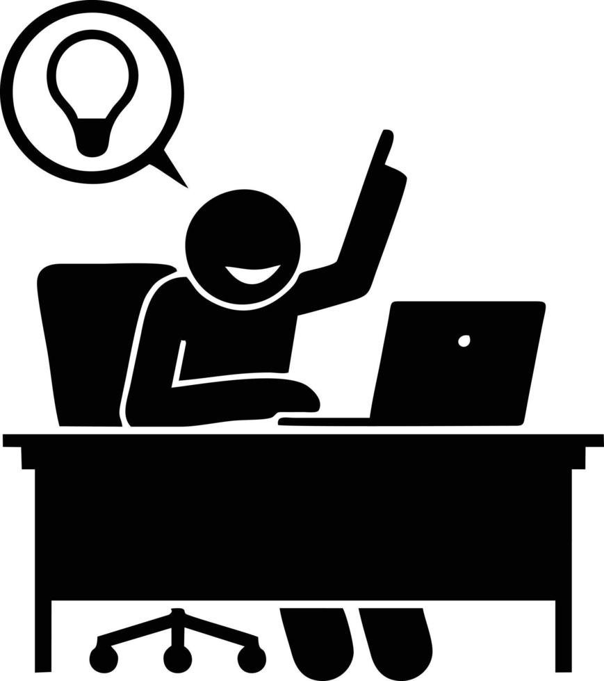 Idea solution icon symbol vector image. Illustration of the creative innovation concept design. EPS 10