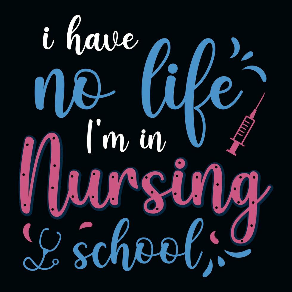 Nursing typographic tshirt design vector