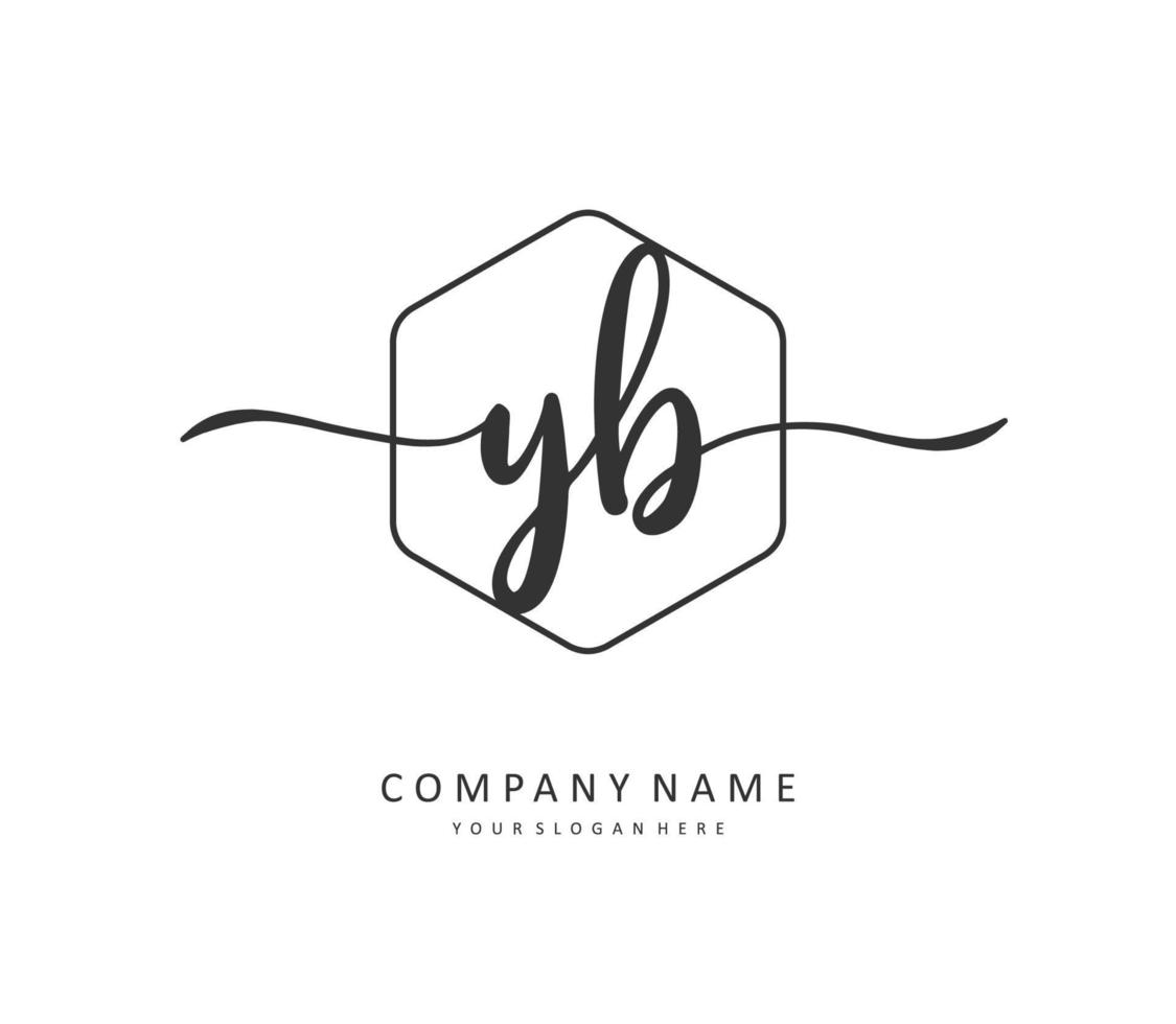 y si yb inicial letra escritura y firma logo. un concepto escritura inicial logo con modelo elemento. vector