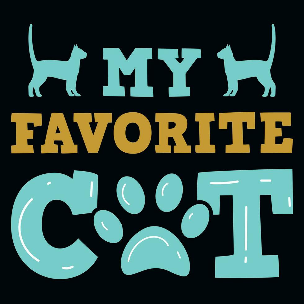 Cats typographic tshirt design vector design