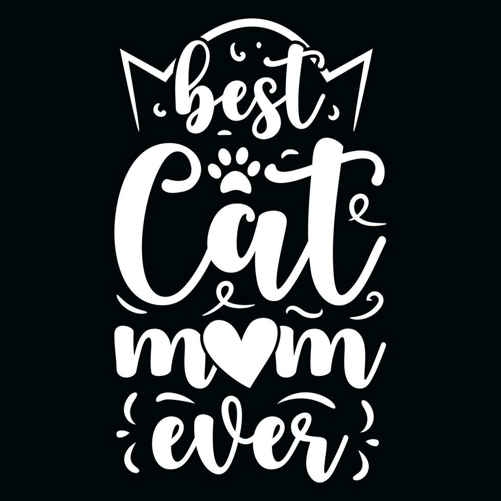 Cats typographic tshirt design vector design