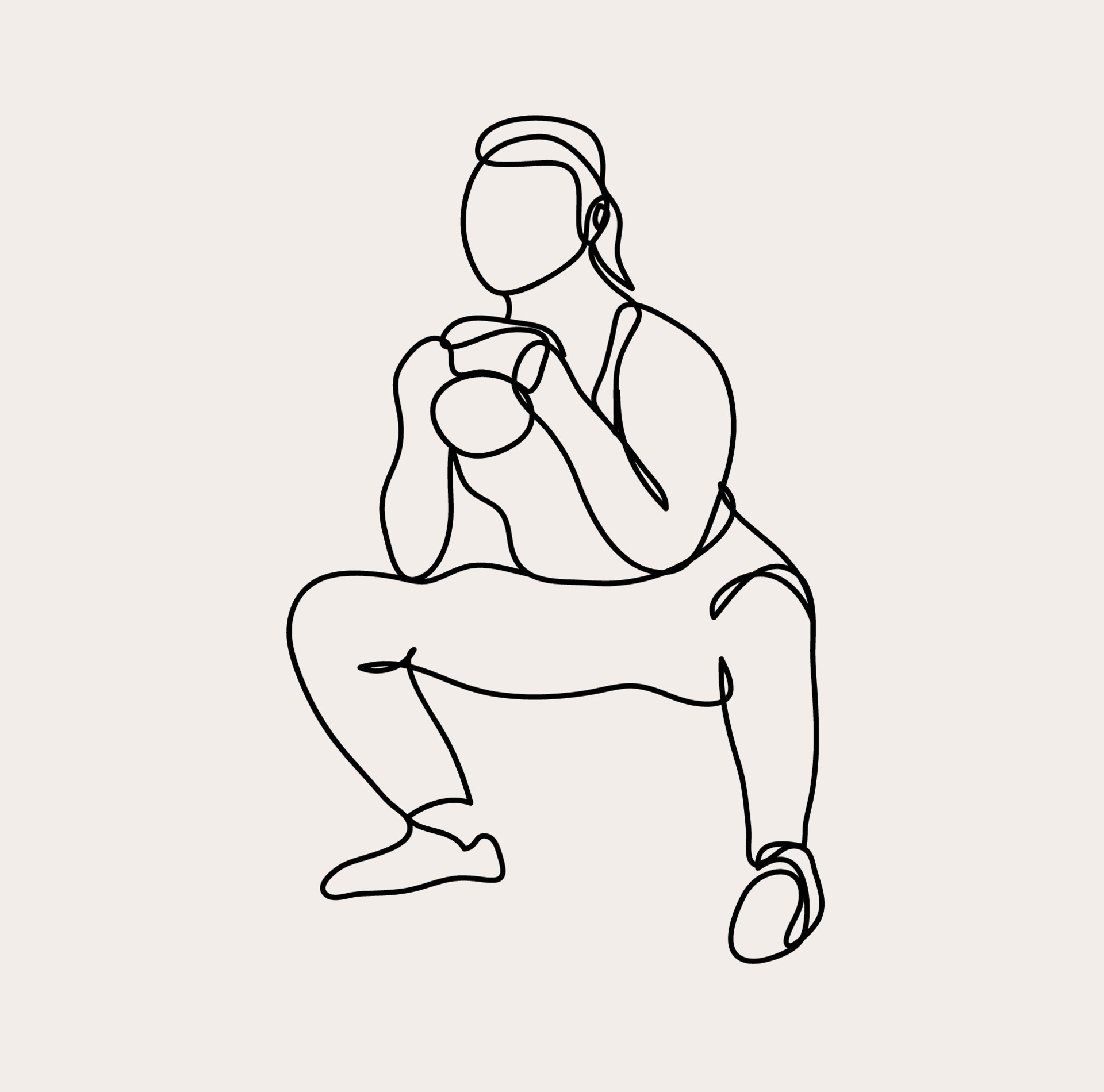 minimalista-hembra-l-nea-arte-deporte-ejercicio-atleta-contorno