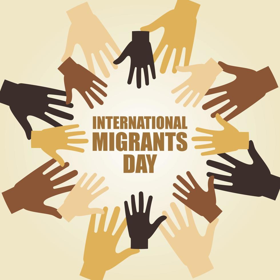 International Migrant Day banner set. illustration of migrant vector template banner set for web design