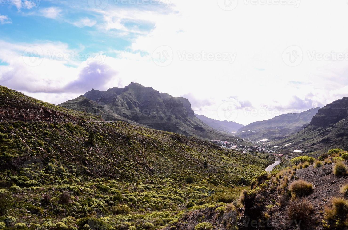 Scenic mountain landscape photo