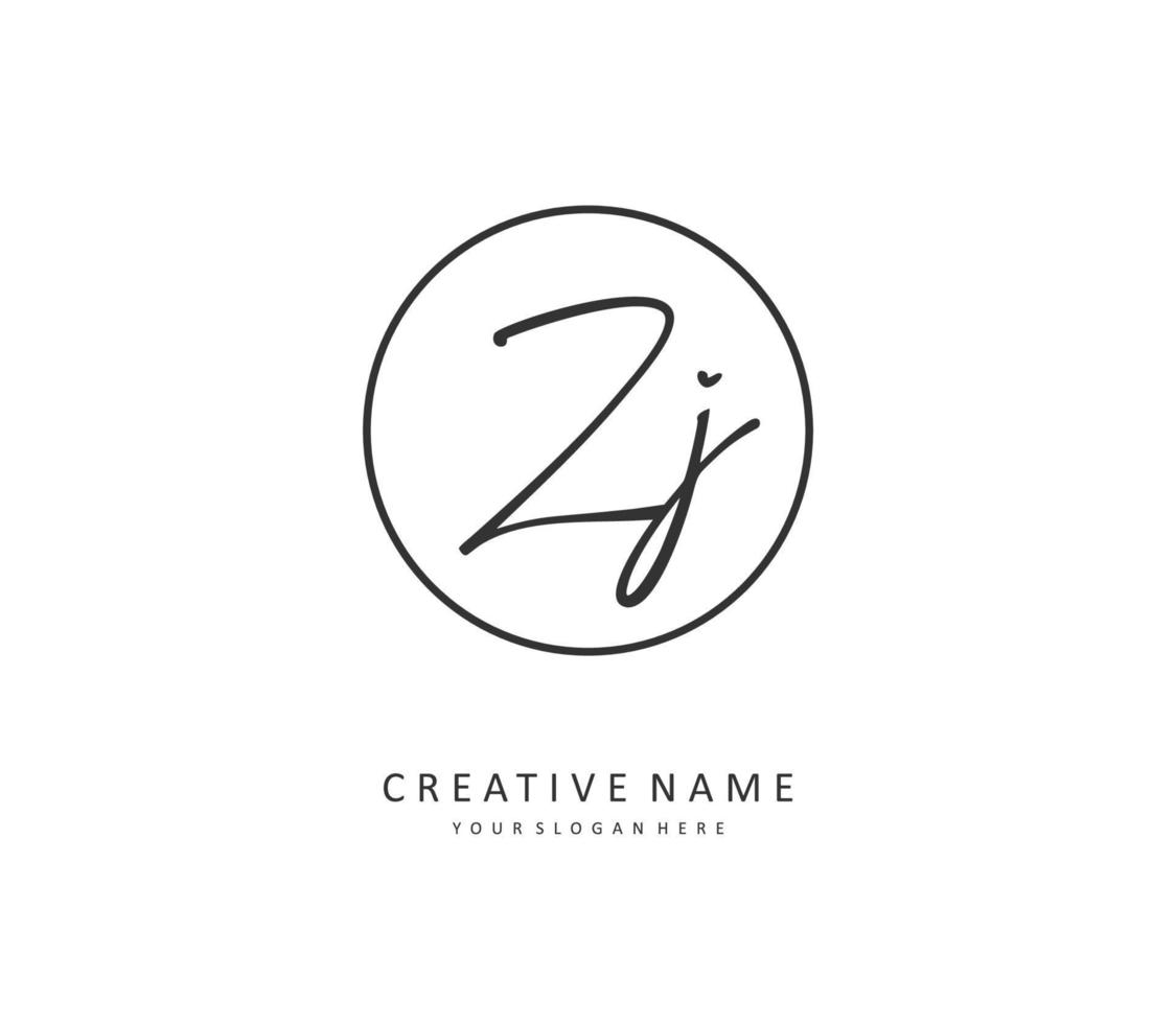 Z Initial letter handwriting and  signature logo. A concept handwriting initial logo with template element. vector