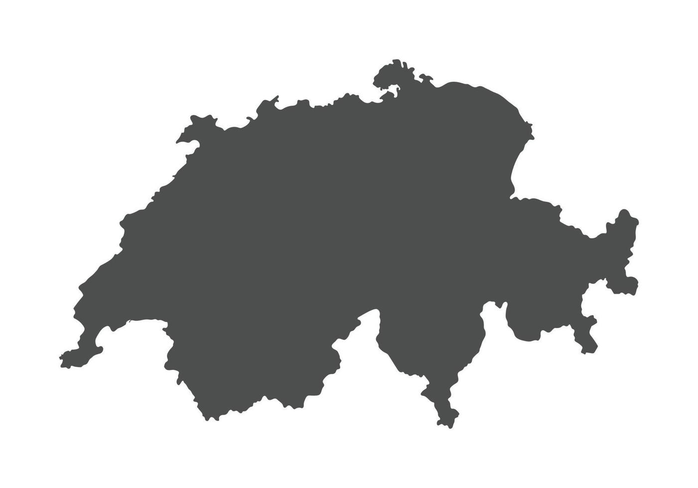 suizo, Suiza mapa con gris negro color y blanco antecedentes vector