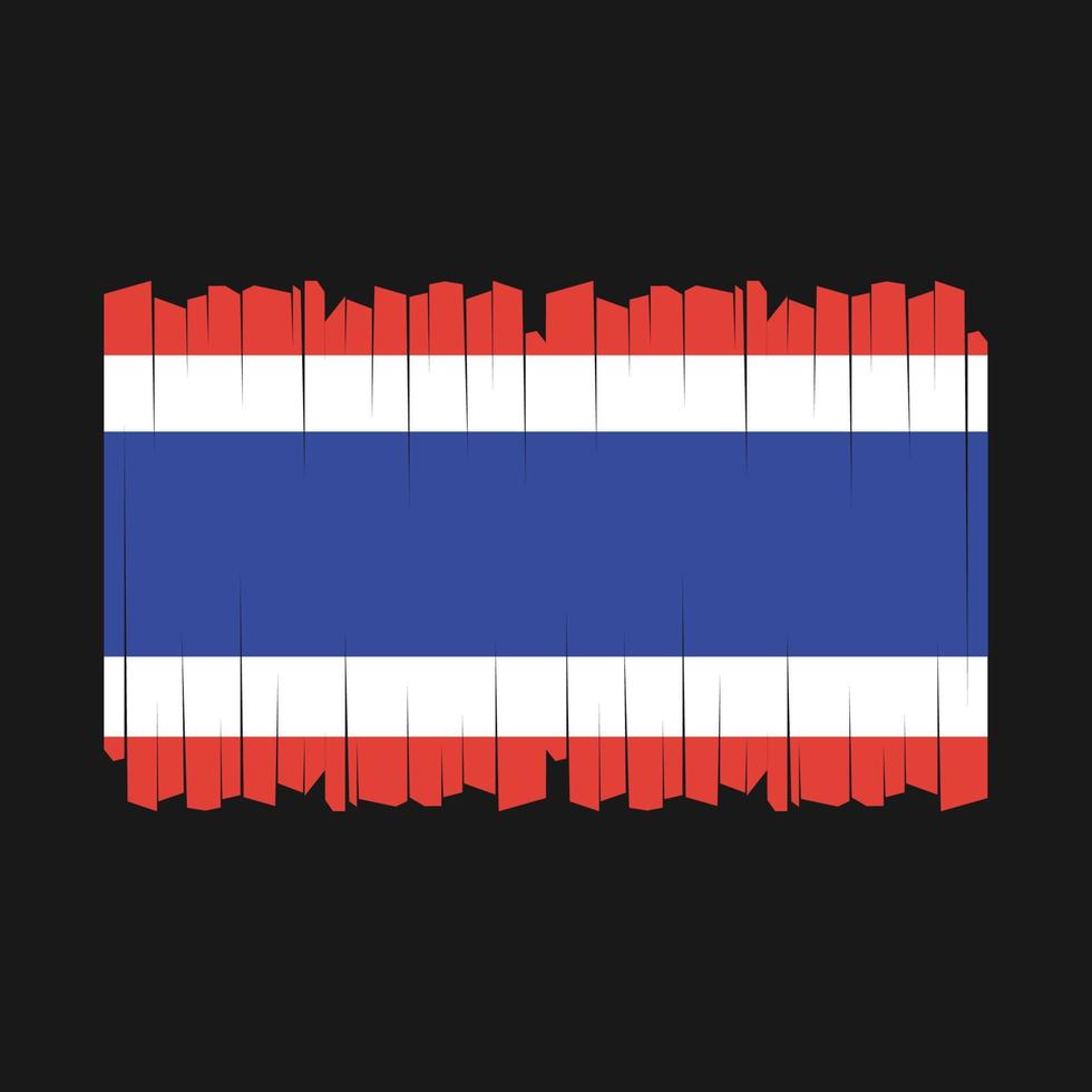 vector de pincel de bandera de tailandia