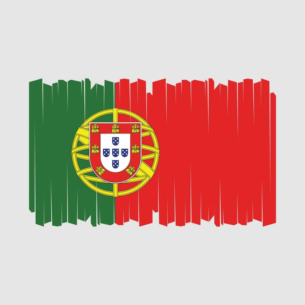 Portugal Flag Brush Vector