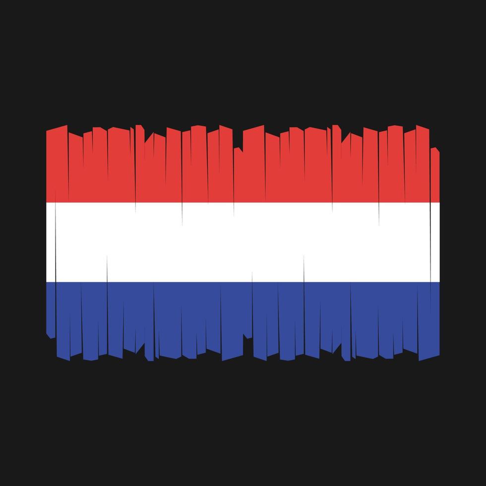 Netherlands Flag Brush Vector