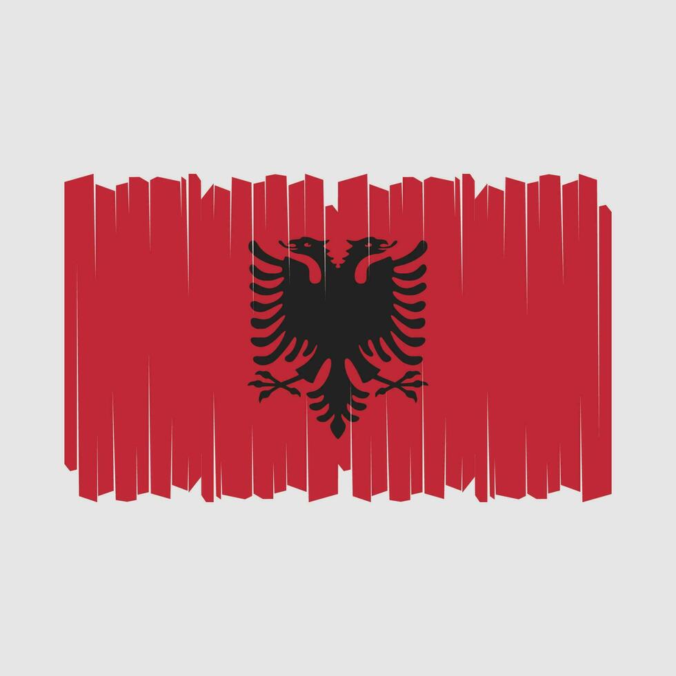 vector de pincel de bandera de albania