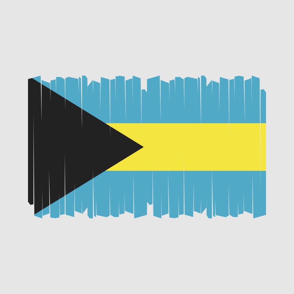 Bahamas Flag Brush Vector