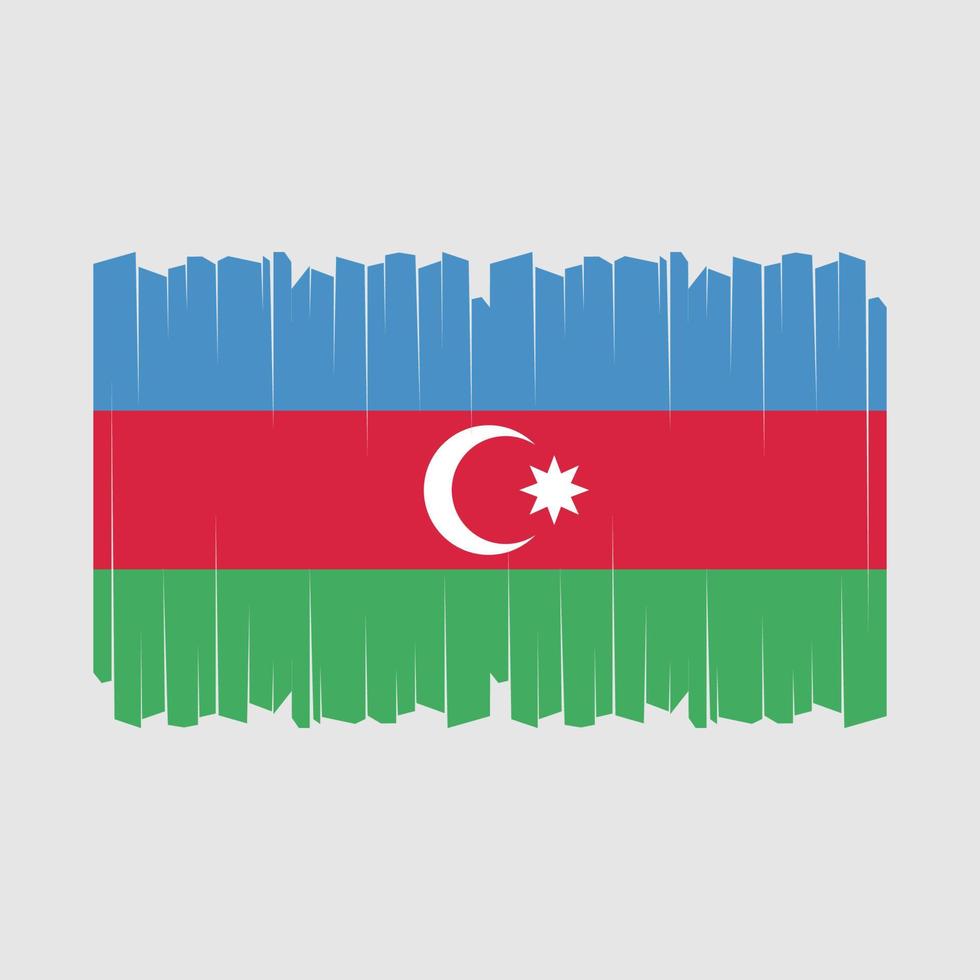 vector de pincel de bandera de azerbaiyán