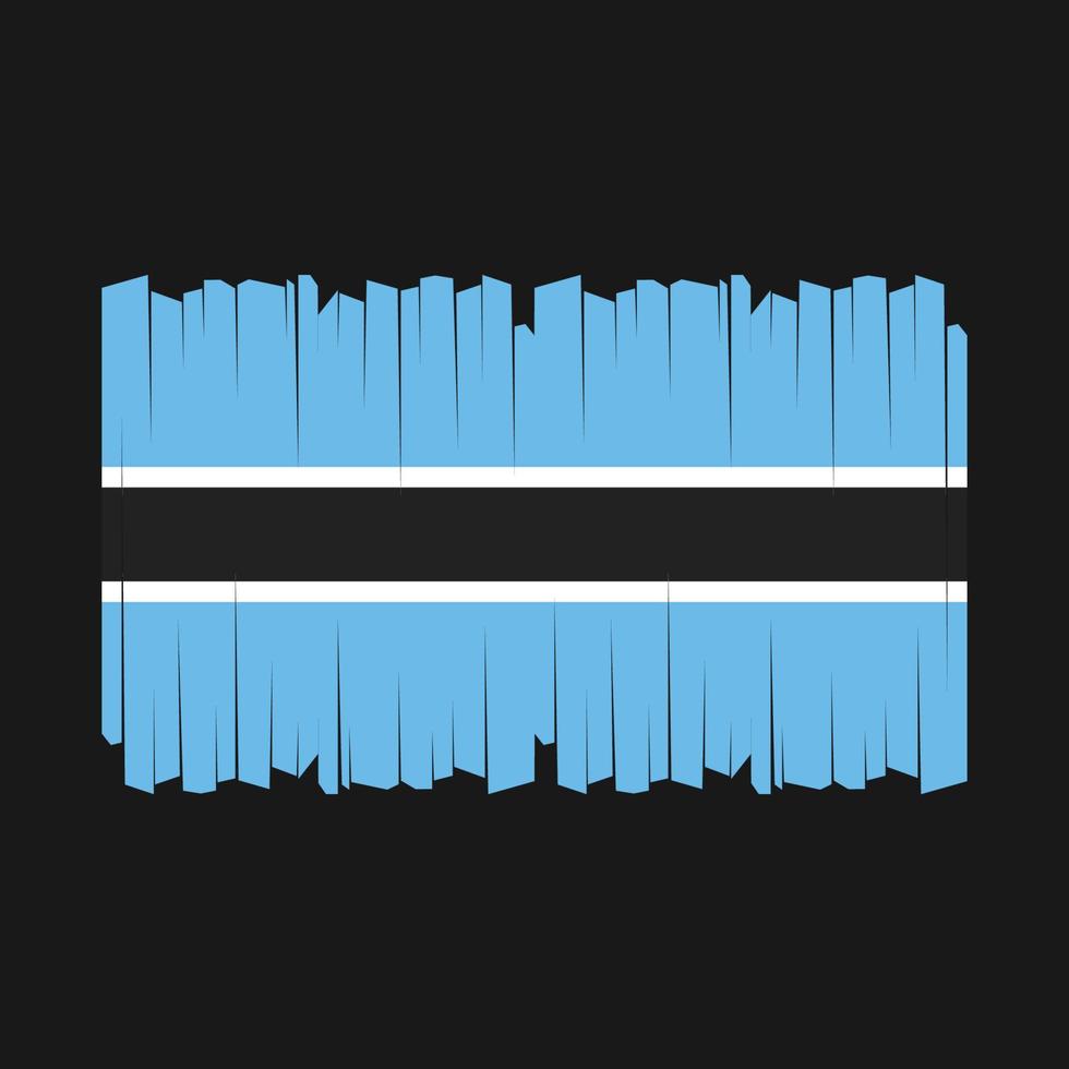 Botswana Flag Brush Vector