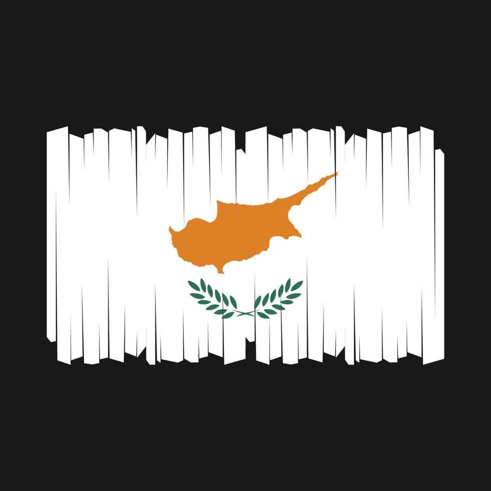Cyprus Flag Brush Vector