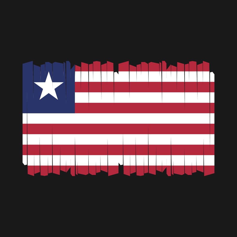 Liberia Flag Brush Vector