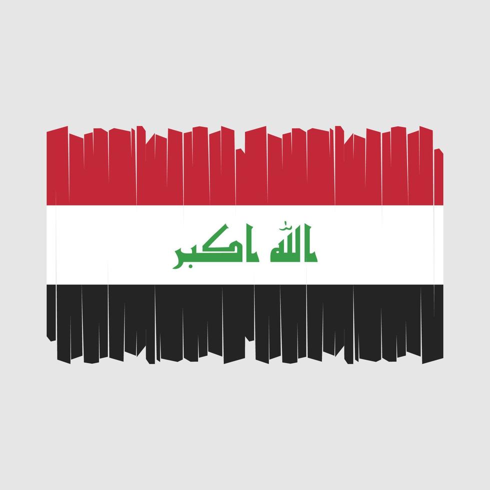 Iraq Flag Brush Vector