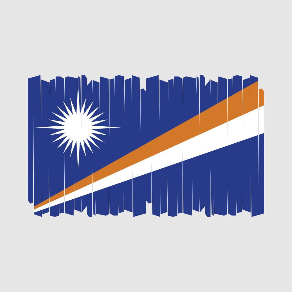 Marshall Islands Flag Brush Vector