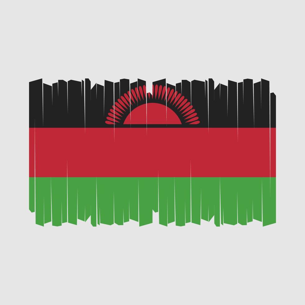 Malawi Flag Brush Vector