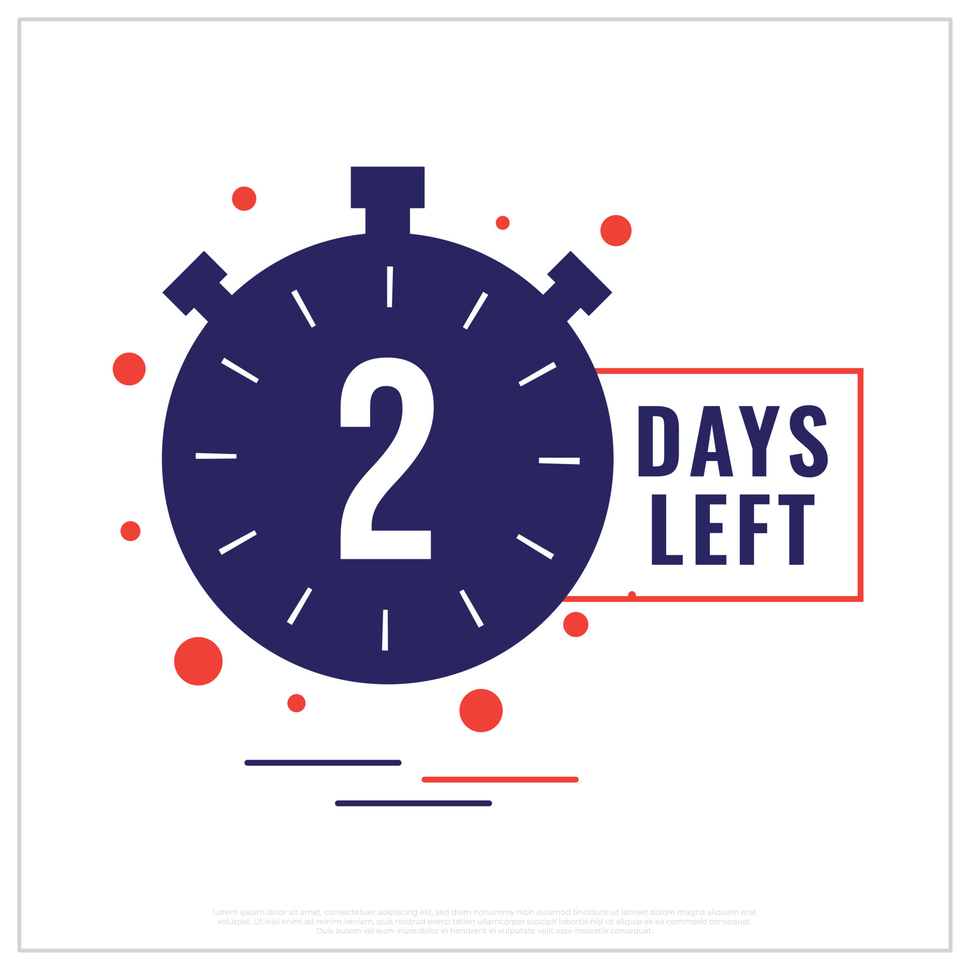2 days left, 2 days left clock design, 2, days, services, season offer