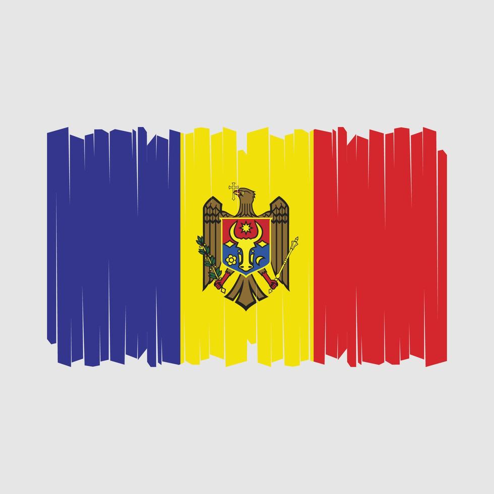 Moldova Flag Brush Vector