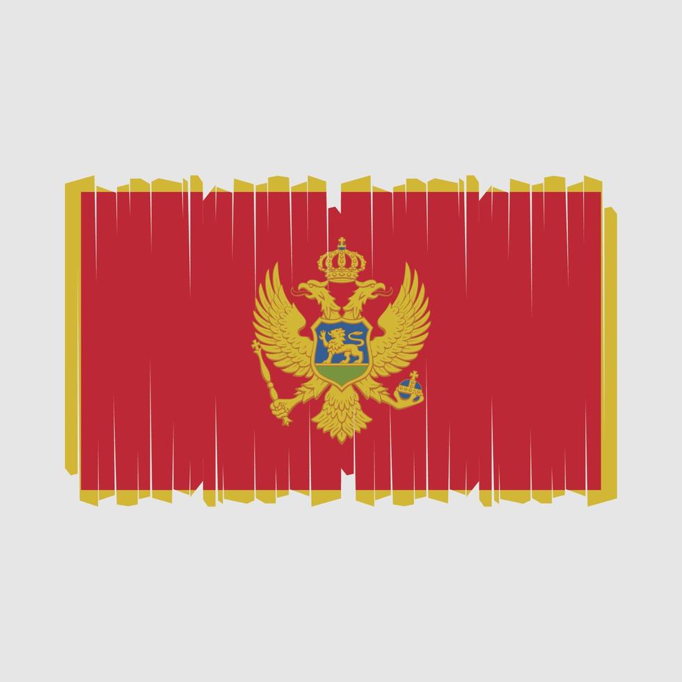 Montenegro Flag Brush Vector