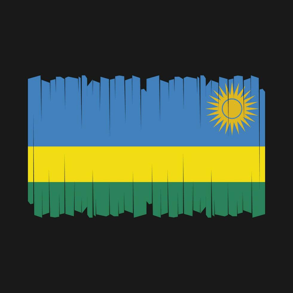 Rwanda Flag Brush Vector