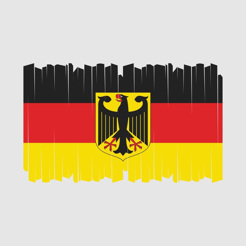 vector de pincel de bandera de alemania