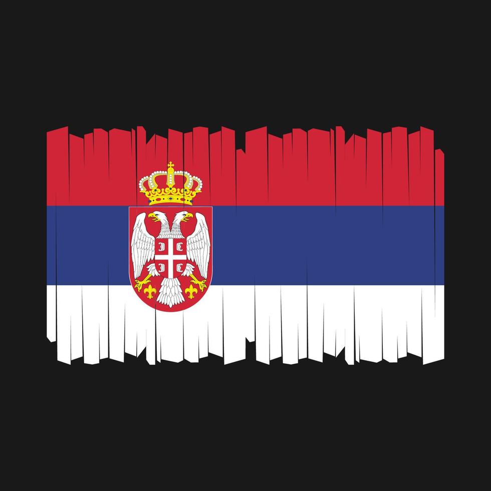 vector de pincel de bandera de serbia