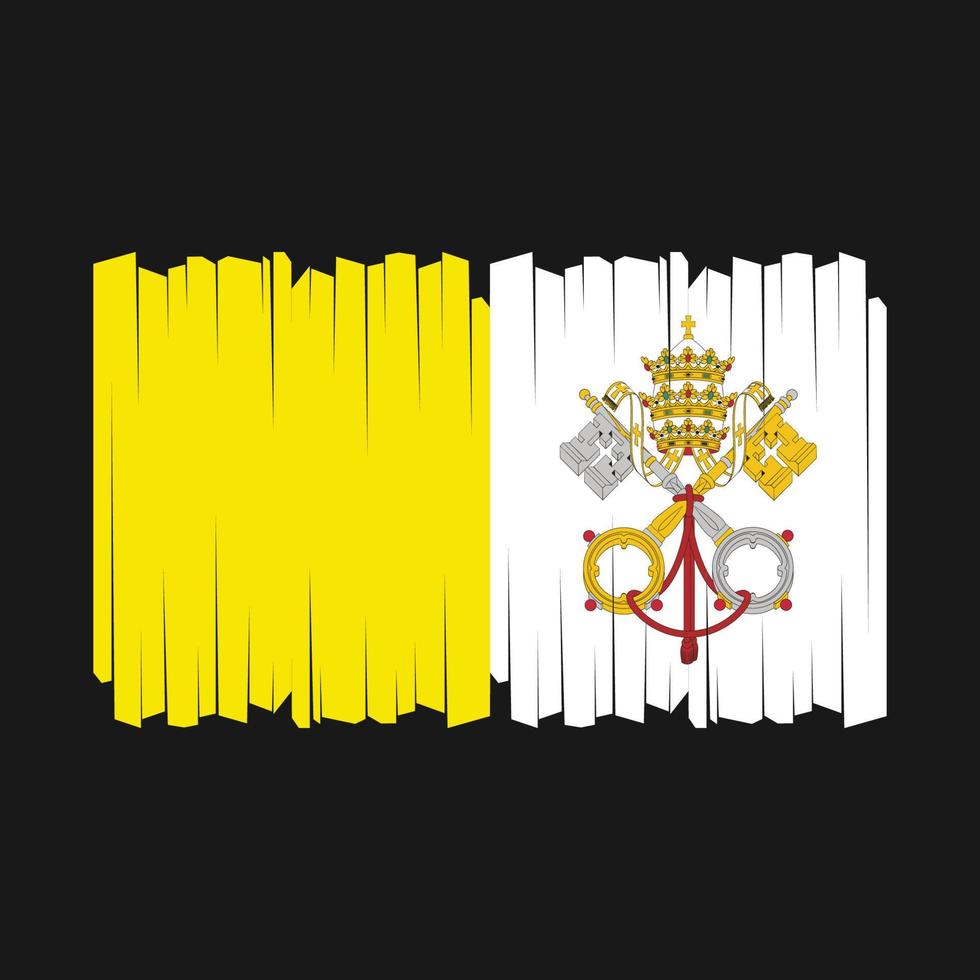 Vatican Flag Brush Vector