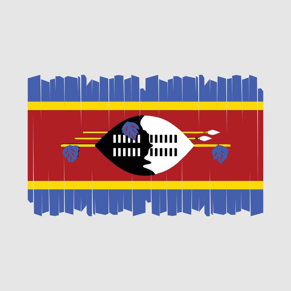 Swaziland Flag Brush Vector